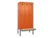 locker met bank,voor scheiding van kleding,HxBxD 2120x900x815mm,3vak