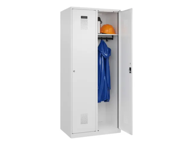 locker,HxBxD 1850x800x500mm,2vak,vak B 400mm,cil.-slot,staand op vloer