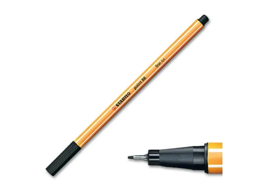 Fineliner STABILO point 88/46 zwart 0.4mm