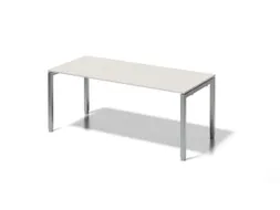 In hoogte verstelbaar bureau,HxBxD 650-850x1800x800mm,blad grijswit