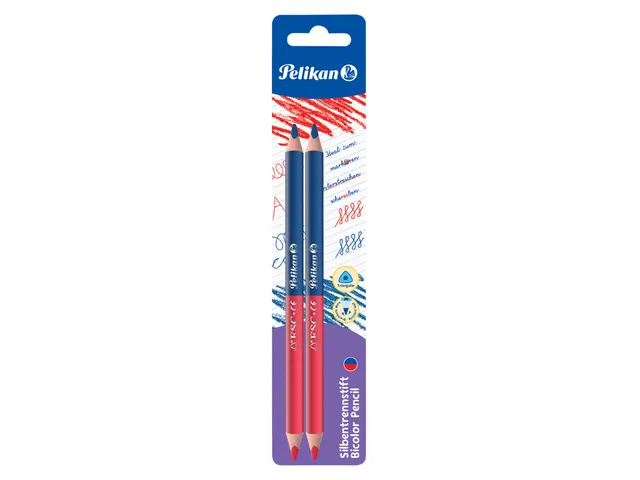 Potlood Pelikan 3mm rood/blauw 2 stuks