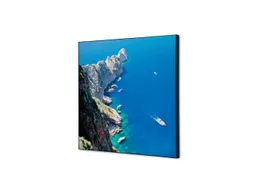 Wanddecoratie Textiel Set 40x40cm Zee Rotsen