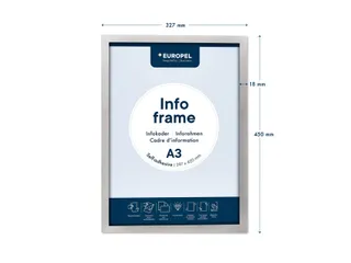 Infokader Europel zelfklevend A3 zilver - 7
