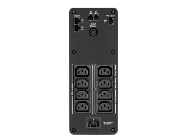 APC BR1600SI, Interactivité de ligne, 1,6 kVA, 960 W, Sinus, 176 V, 2