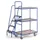 Orderverzamelwagen 990x590mm Totale H 1900mm 3 Etages Hout Ral5010
