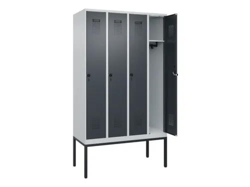 locker,HxBxD 2120x1200x500mm,4vak,vak B 300mm,draaigrendel