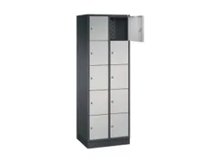 lockerkast,HxBxD 1950x620x500mm,2x5vakken,cil.-slot,sokkel
