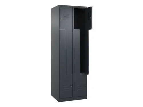 Z-garderobekast,HxBxD 1850x600x500mm,vak B 150/300mm,cil.-slot