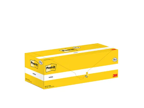 Memoblok 3M Post-it 655-CY 76x127mm geel voordeelpak