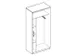 armoire de bureau,HxlxP 2225x800x445mm,MS-gris foncé