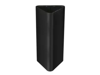 afvalbak,60l,HxBxD 800x380x380mm,romp staal zwart,gesloten - 2