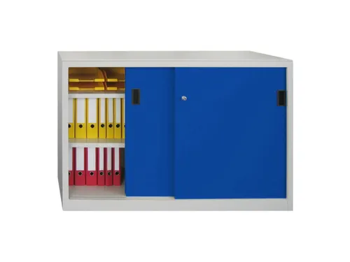 schuifdeurkast,HxBxD 1000x1500x500mm,RAL7035,front RAL5010