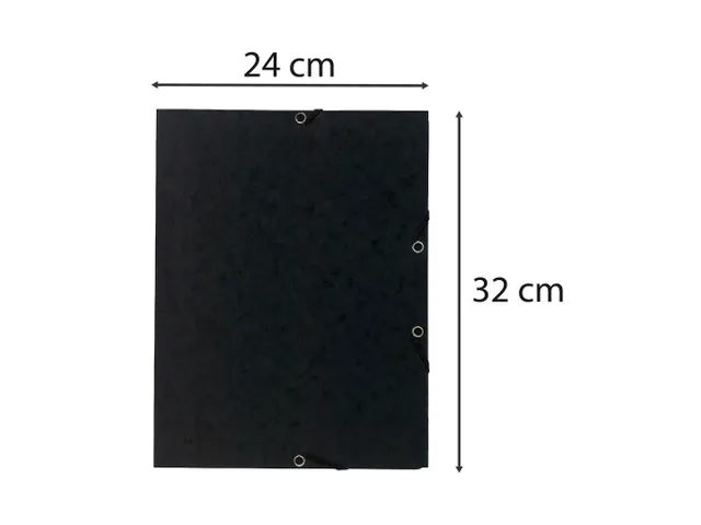 Elastomap3 klep. bedrukt 355g zwart