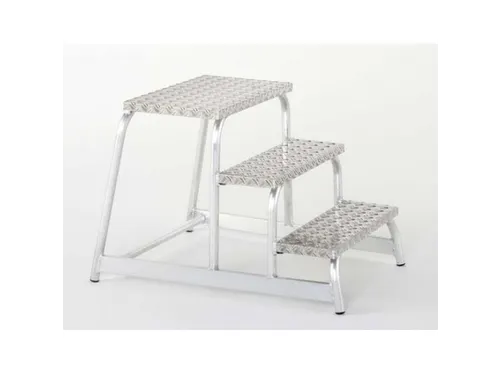 machine-opstapje bordes H 600mm 3treden aluminium