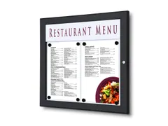 Outdoor Menubord Met Logo Paneel 2xA4 Liggend