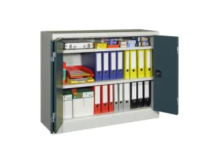 Ruime Vouwdeurkast 1000x1200x400mm 2legborden Ral7035 Front Ral7016 - 1