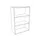 kantoorstelling HxBxD 1310x860x450mm 3 OH 2xhouten vloer aluminium