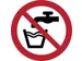 Pictogram bordje Djois Geen drinkwater Ø100mm rood