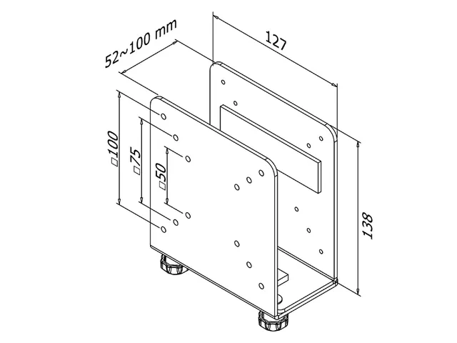 Neomounts CPU houder NUC Thin Client 20 Zwart