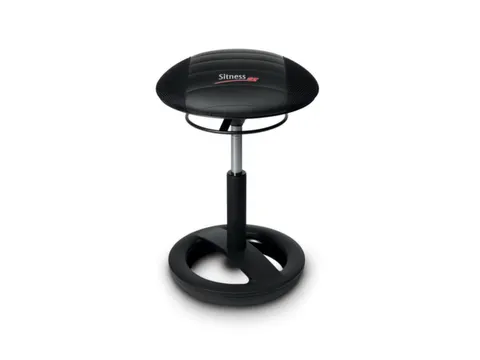 kruk zitting kunstleer/polyester zwart HxØ 440-570x385mm Schommel