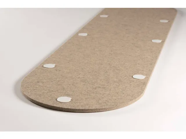 Akoestische PET-vilt ovale stroken beige 30x120cm 6 stuks