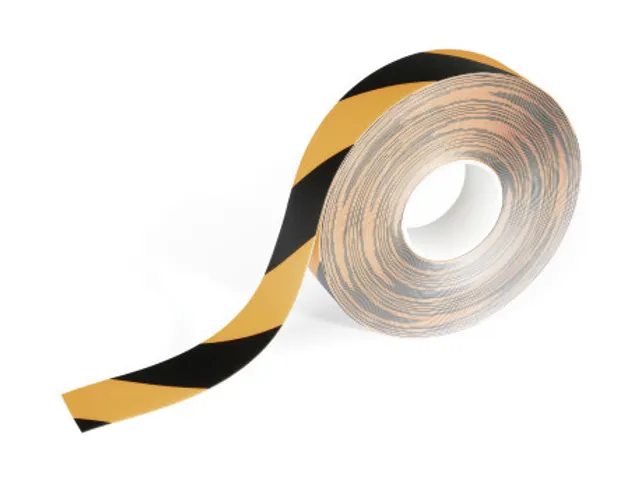 Durable Vloertape 15 meter Duraline 50/05 verwijderbaar Geel Zwart