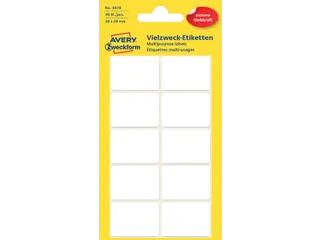 Etiket Avery Zweckform 3078 38x29mm wit 40 stuks - 1