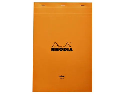 Schrijfblok Rhodia A4 lijn 80 vel 80gr geel
