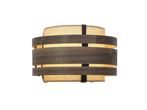 Lampenkap Nextime Beam 25 cm hout walnoot zwart