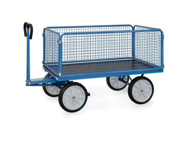 Handtrekwagens 6435v 1000kg 1600x900mm Draadgaas Massief Rubber