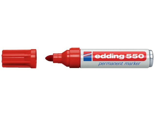 Viltstift edding 550 rond rood 3-4mm | EddingMarker.nl