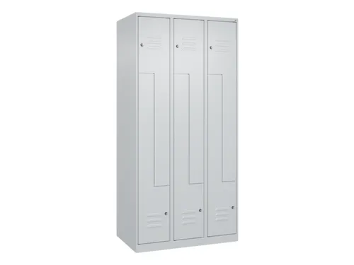 Z-garderobekast,HxBxD 1850x900x500mm,vak B 150/300mm,cil.-slot