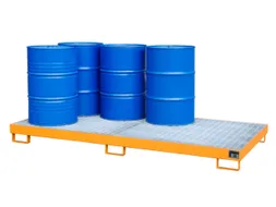 Systeem-Opvangbak 8x 200l Oranje 246l 210x 2650x 1300mm Rooster