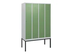 locker,HxBxD 1950x1200x500mm,4vak,vak B 300mm,cil.-slot,voetonderstel