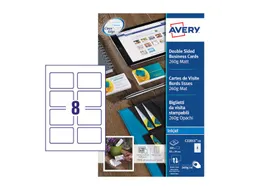 Visitekaart Avery C32015-25 85x54mm 260gr mat 200 stuks