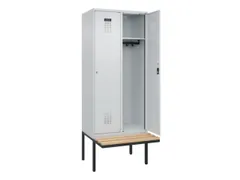 locker met bank,HxBxD 2120x800x815mm,2vak,vak B 400mm,cilinderslot