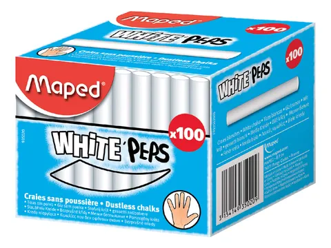 Schoolbordkrijt Maped White'Peps doos à 100 stuks wit