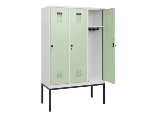 schoollocker,HxBxD 1950x1200x500mm,3vak,vak B 400mm,draaigrendel - 1