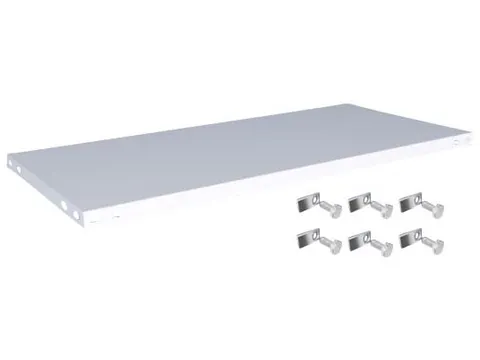 legbord,v. magazijnstelling,BxD 1300x600mm,vakl. 200kg,staal,RAL7035