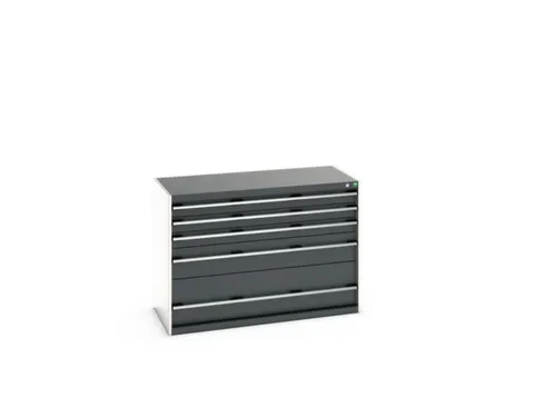 ladekast HxBxD 900x1300x650mm 5laden romp RAL7035 front RAL7016