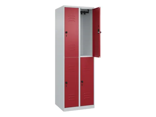 dubbeldekse locker,HxBxD 1850x600x500mm,2x2vak.,vak B 300mm