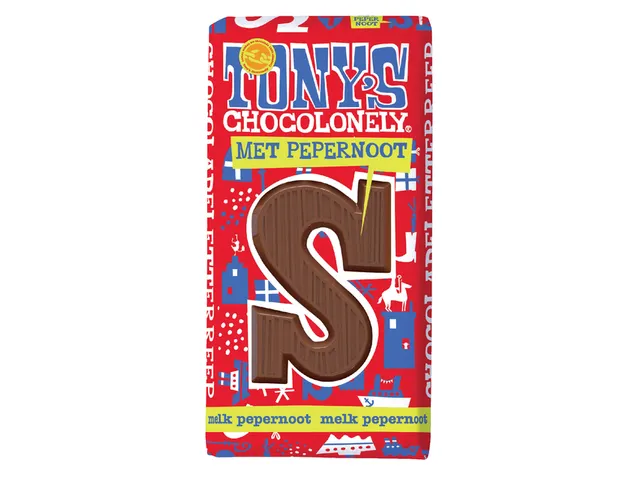 Chocoladeletter Tony's Chocolonely Melk Pepernoot 180gr