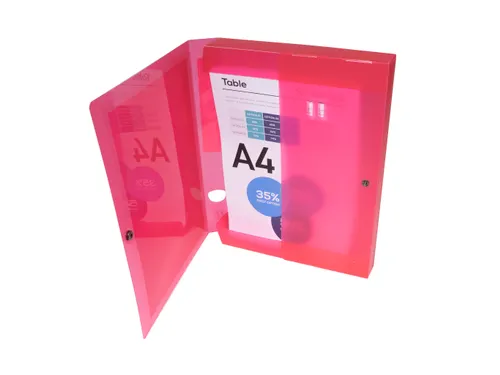 Klasseerdoos Elastobox A4 PP Kreacover rug 40mm assorti