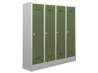 lockerkast v. kinderen,HxBxD 1600x1230x500mm,RAL7035,front RAL6011 - 2