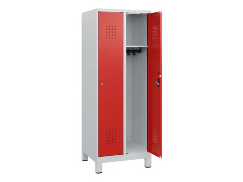 schoollocker,HxBxD 1630x600x500mm,2vak,vak B 300mm,cil.-slot,voeten
