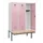 locker met bank,HxBxD 1950x1200x815mm,3vak,vak B 400mm,cilinderslot