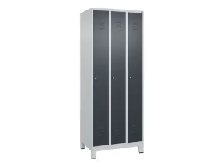 locker,HxBxD 1950x750x500mm,3vak,vak B 250mm,cil.-slot,voeten - 1
