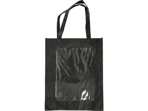 Tas Creativ Company 42x34x12cm met plastic voorkant zwart