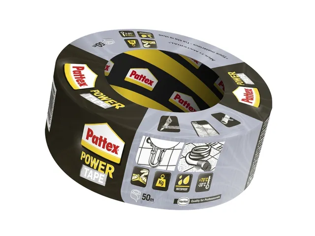 Plakband Pattex Power Tape 50mmx50m grijs