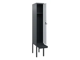 locker met bank,HxBxD 1950x300x815mm,1vak,vak B 300mm,draaigrendel - 1